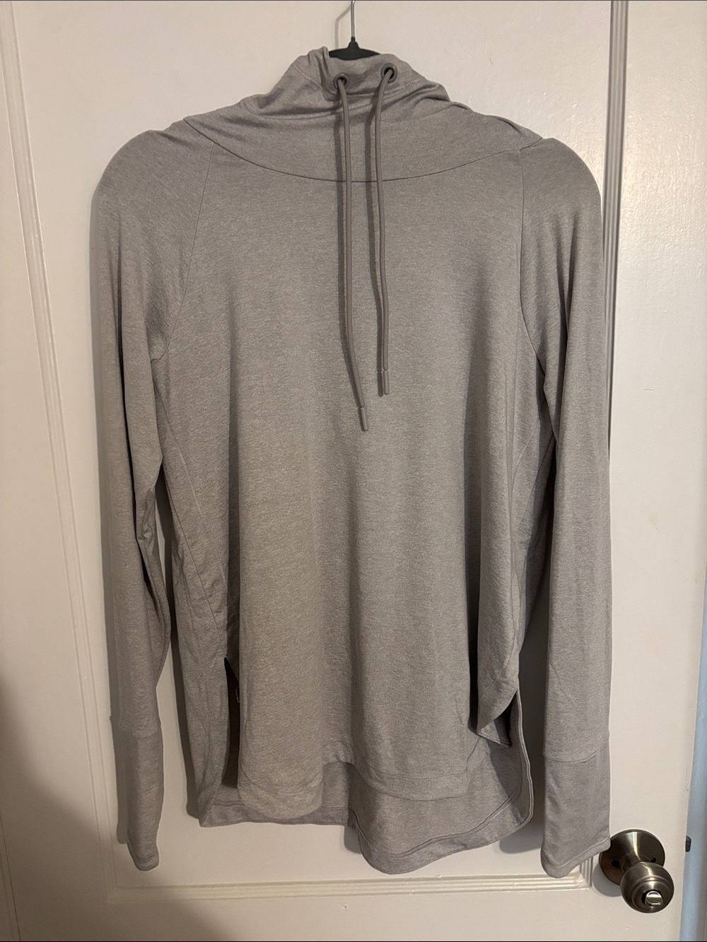 Athleta Light Gray Women's Long-Sleeve Hooded Tunic